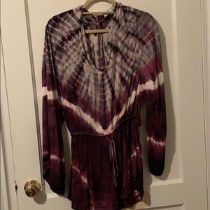 Tie dye purple romper